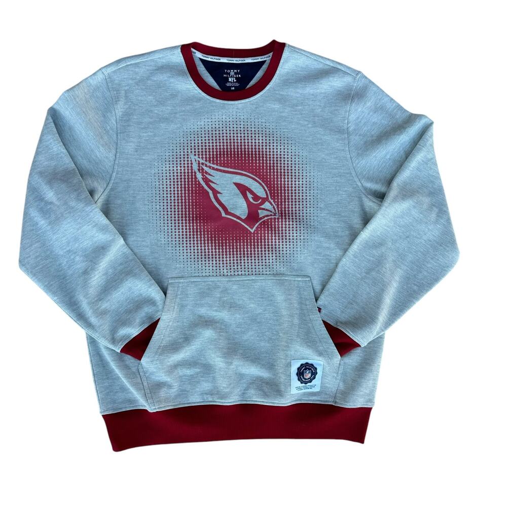 New Tommy Hilfiger NFL Cardinals Collin Crew Neck Men Pullover Sweatshirt L